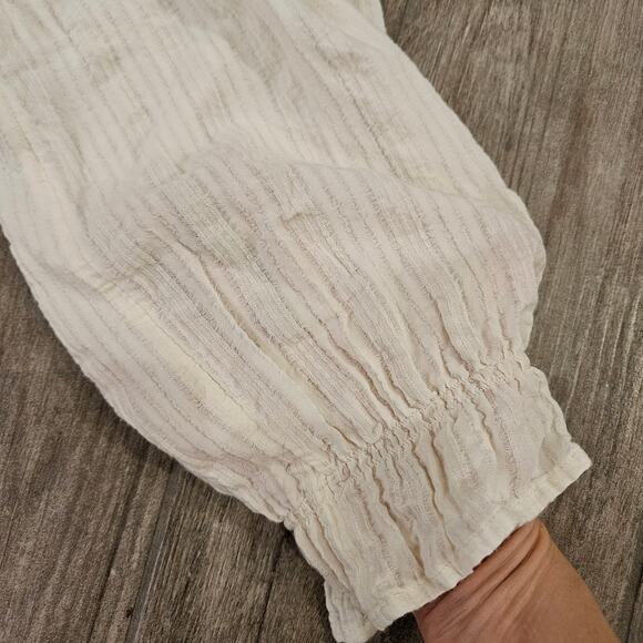 Able Dress Womens Size S Jane Maxi Local Global Antique Yellow White Tiered - Picture 7 of 14